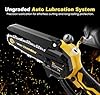 Mini Chainsaw Cordless 6 Inch – 21V Battery Powered Electric Pruning Saw with Automatic Oiler, Lightweight Handheld Chainsaw for Tree Trimming Wood Cutting, Gifts for Men Dad, Yellow #5