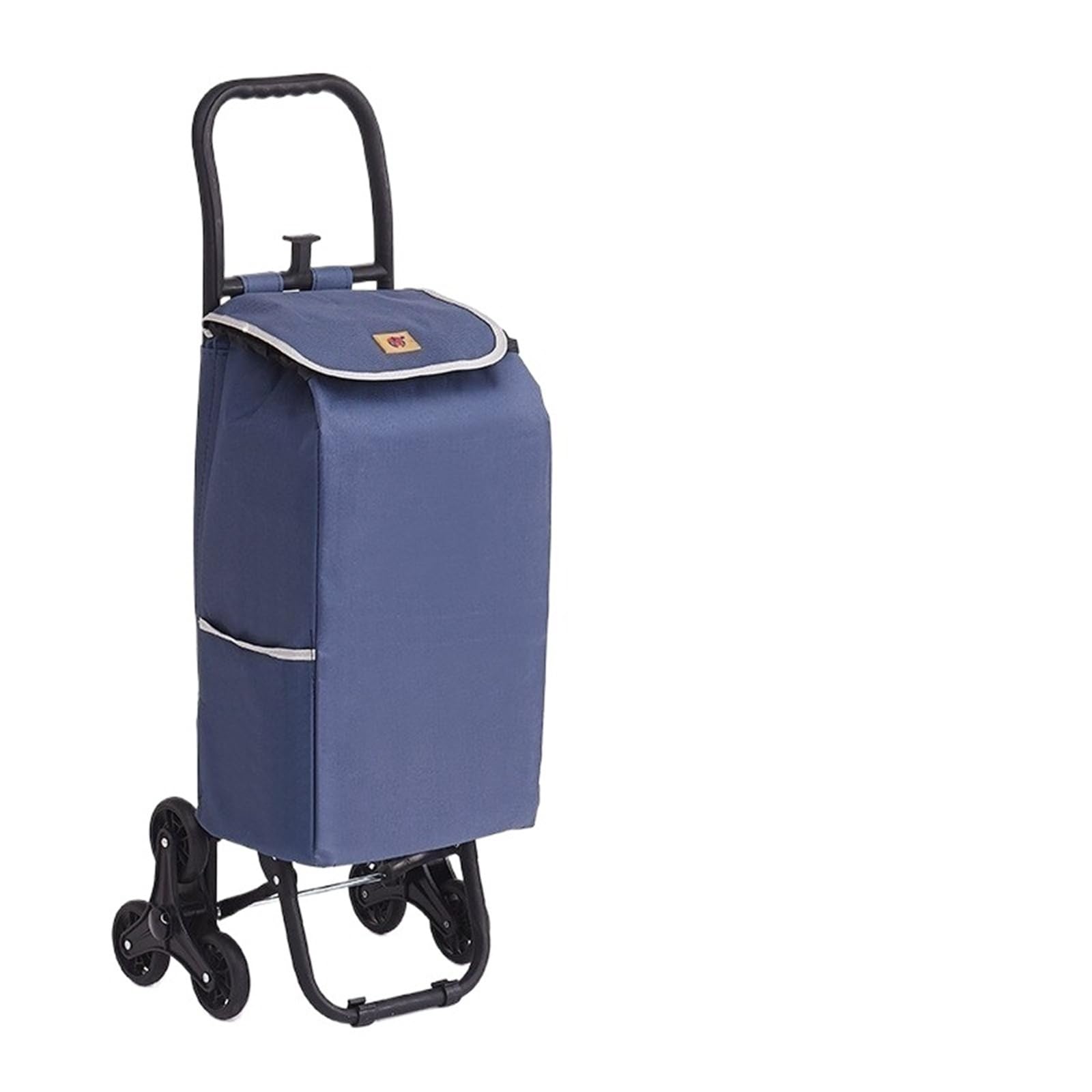 Foldable Shopping Bag with Wheels Climbing Three Wheeled Folding Handcart, Portable, Shopping Cart, Grocery(Blue)