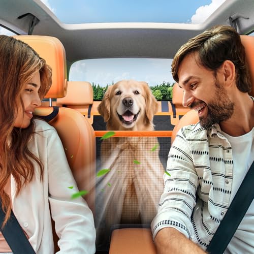 JOEJOY Hundedecke Auto Rückbank, Hundesitz Auto Rückbank Verbreitert mit Harter Unterseit, Hunde Autositz Ruckbank Wasserdicht Kratzfest rutschfest