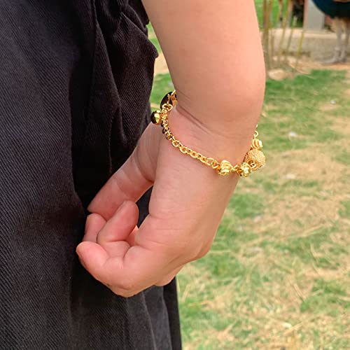 Ethlyn Baby Bracelets for girls 18K Gold Plated Beads Bracelets Bells Baby Girls Birthday Gifts4