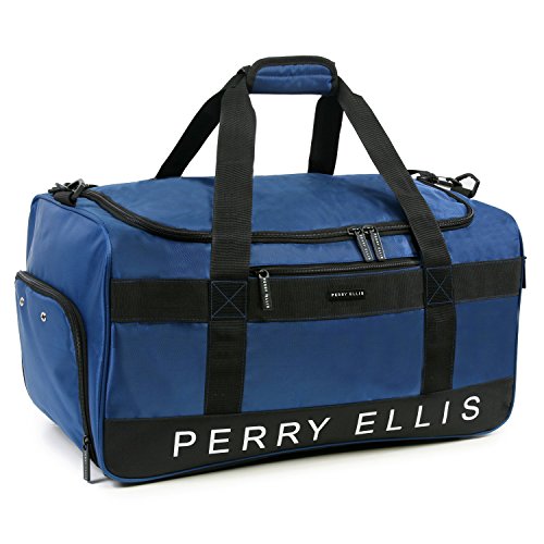 Perry Ellis Weekender Duffel Luggage Bag for Men with Shoe Compartment