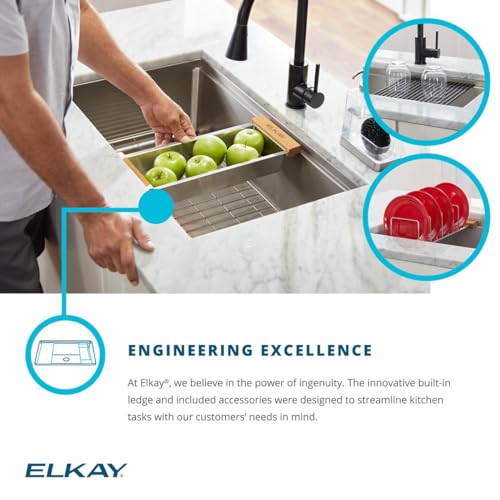 Image of Elkay EFRU30169RTWC Workstation Sink, 31-1 /2 inch, 16 Gauge