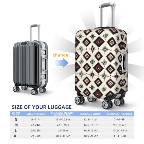 Luggage Cover Protector - Classic Wine Red Print Suitcase Covers for Luggage Fit 29-32 Inch Suitcase2