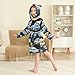 Glaphy Watercolor Police Car Bathrobe Hooded PJ Robe Soft Fleece Robe Pajama Sleepwears 2-12 Years