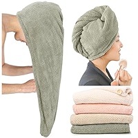 Mixnexorad Serviettes Pour Cheveux Longs,Serviettes En Microfibre Pour