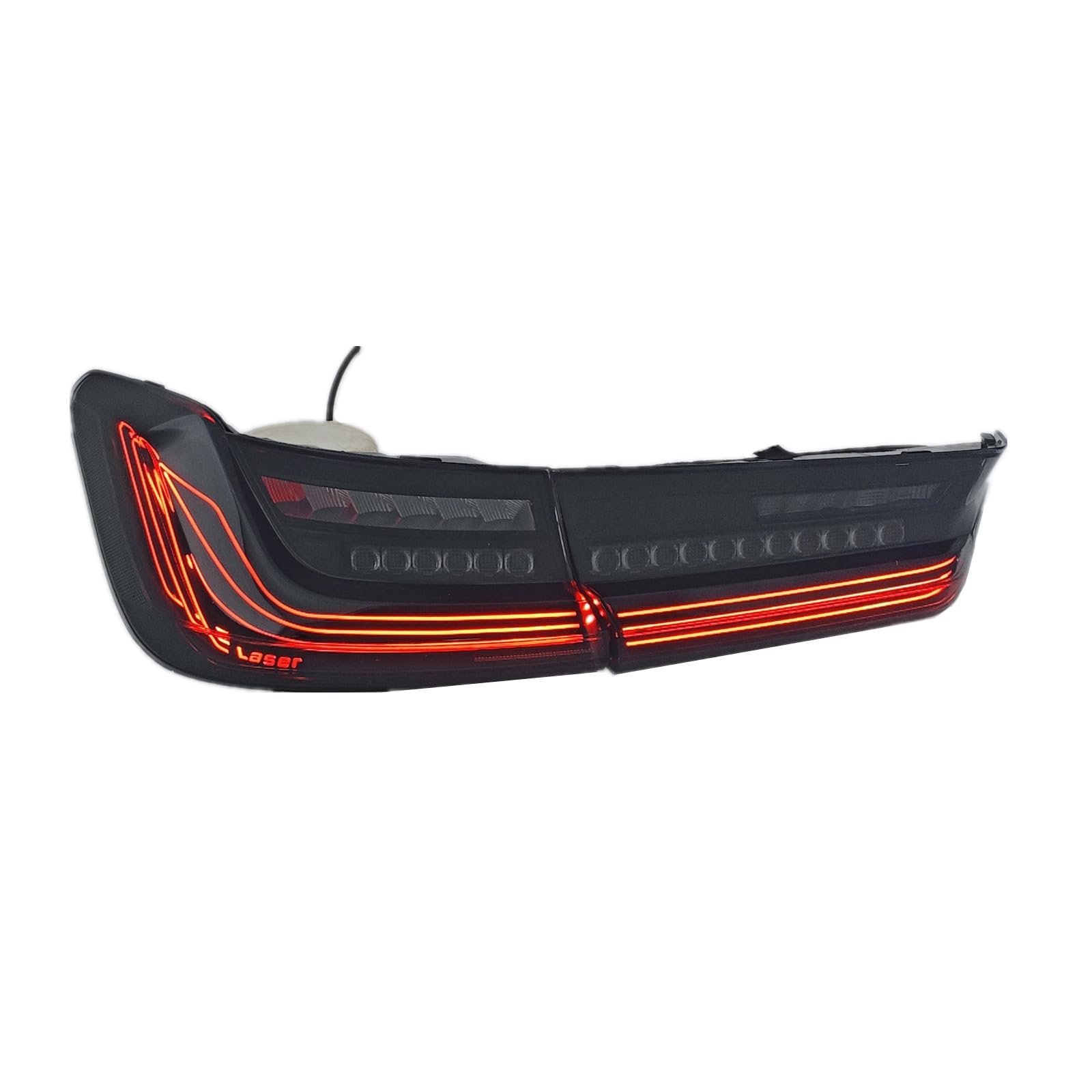 Pair Tail Light Assembly Taillights Upgrade For BMW 3 Series G20 G80 M3 2019-2024 To M4 CSL Laser Rear Lamps Driver and Passenger Side with Bulbs
