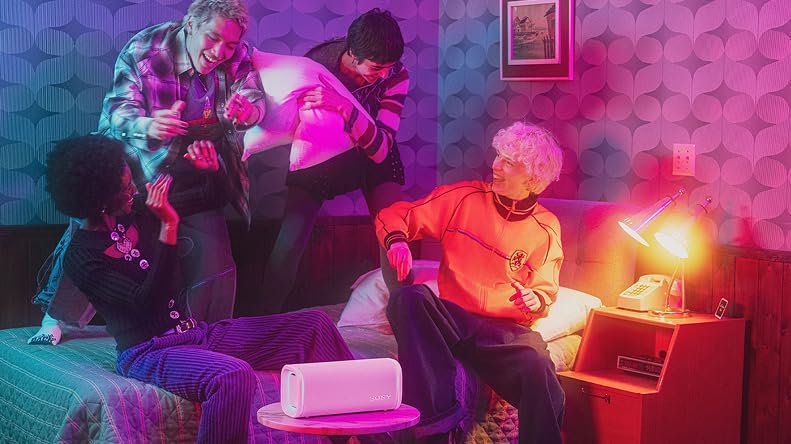 Sony ULT Field 5 Wireless Portable Bluetooth Speaker, IP67 Waterproof, Dustproof, and Rustproof with Enhanced Bass, 25 Hour Battery, 360° Party Light, and Shoulder Strap (SRSULT50W), Off White - Image 9