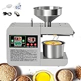 JIYINGHUI Prensa Aceite frío Manual, Prensa Aceitunas, con Controlador Temperatura Inteligente (40-290 °C), Desmontable para una Limpieza Esfuerzo, para sésamo Negro, sésamo Blanco y Semillas Lino.