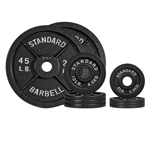 Image of CAP Barbell 2-Inch Olympic Cast Iron Plate Weight Set | 75-285 lbs | Multiple Options