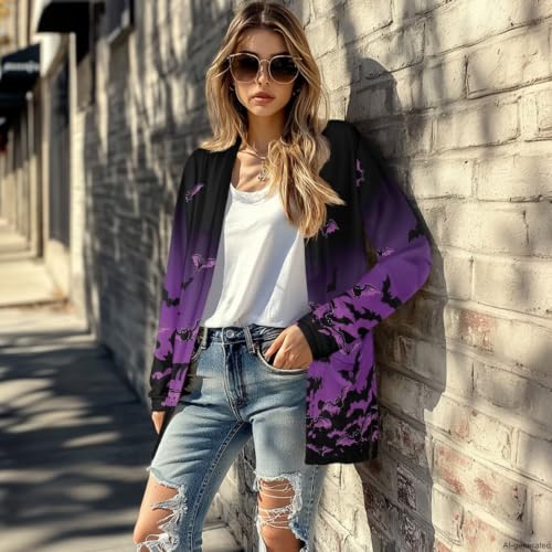 Image of Cardigan Sweaters for Women Long Sleeve Cardigan Soft Drape Open Front Fall Dusters V-Neck Jackets Dressy Loose Coat