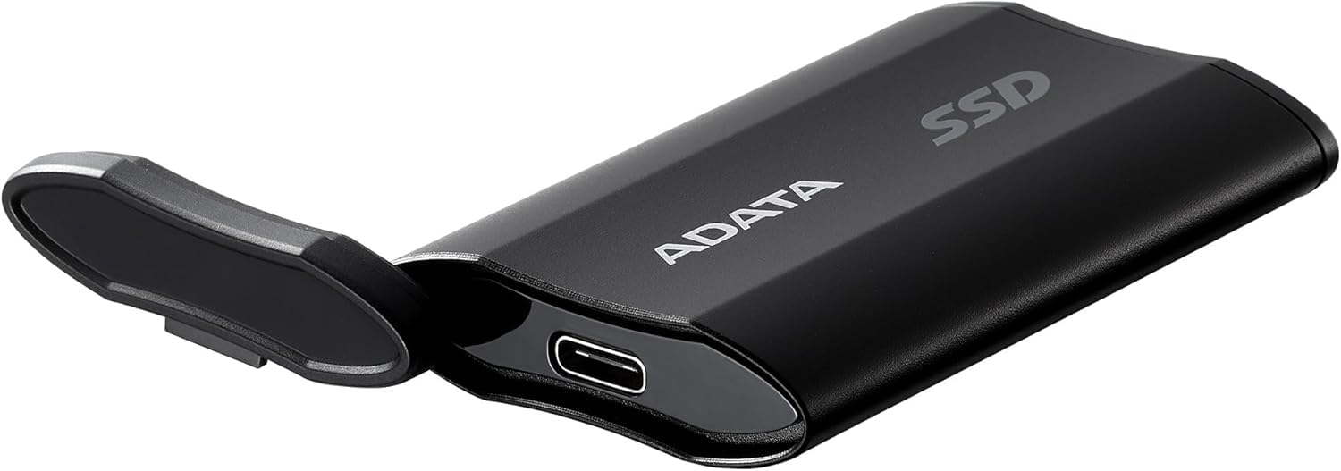 Amazon | 【エイデータ】 外付けSSD 500GB ポータブル SD810 ブラック