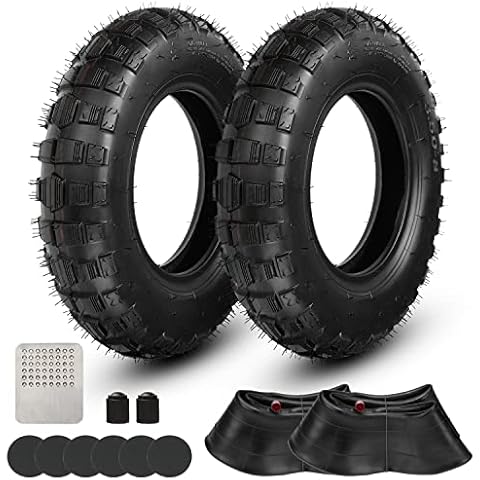 GREHUA 3.50-8 3.50x8 3.5-8 3.50 8 Inch Tire Inner Tube Compatible with Monkey Bike Z50 Z50A Z50R Z50RD MT1 Mini Trail MT50 Trailhopper Minibike c300 Power Wheelchair Wheelbarrow Trailer Scooter Parts Cover