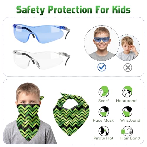 Image of Lehoo Castle 2PACK Kids Tactical Vest Kit for Nerf Guns N-Strike Elite Series for Boys Girls, with 60 Refill Darts, Dart Pouch, Tactical Mask, Reload Clips, Protective Glasses (Blue+Green)