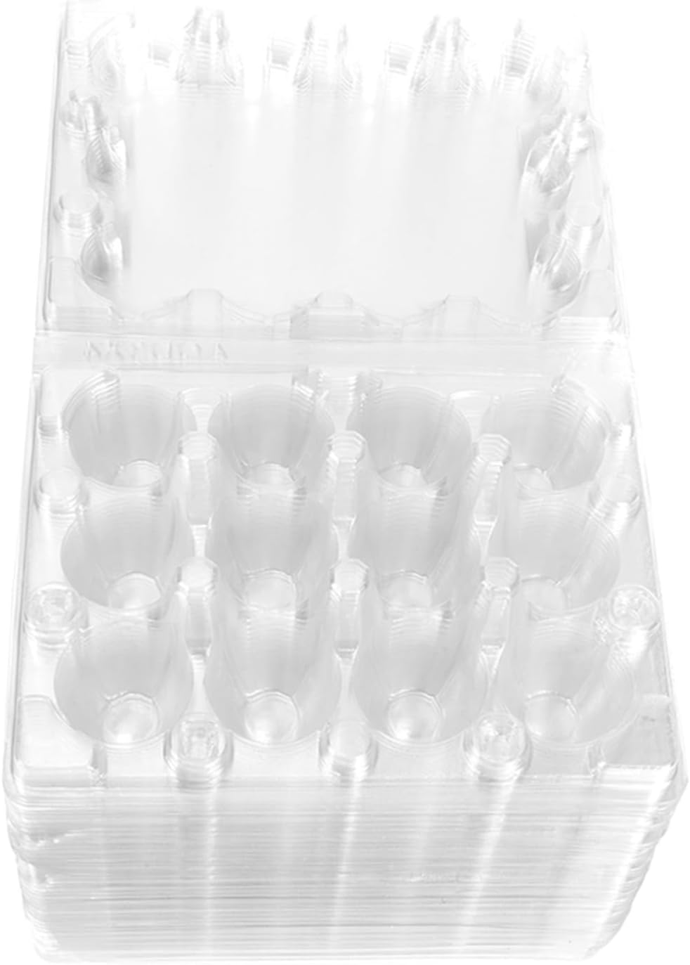 Uonlytech 50Pcs Quail Egg Cartons Transparent Egg Storage Tray with Cover Lightweight Durable Egg Holders for Home Store Use Material for Safe Storage