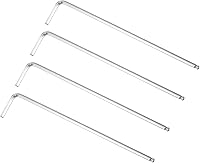 Vista 13 de uxcell Llave hexagonal de extremo de bola de 1/4", herramienta de reparación CR-V de brazo largo en forma de L, SAE 4 piezas