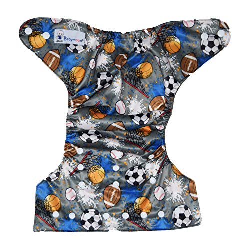 Image of Babymoon (SET of 3-1 Cloth Diaper with 2 5Layesr Bamboo Insert) Premium Adjustable Reusable Washable Cloth Diaper for Baby