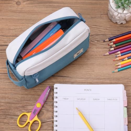 Image of Mr. Pen- High Capacity Pencil Case, Large Pencil Pouch with 3 Compartments and 2 Pockets, Large Pencil Bag with Smooth Zipper, Cute Pencil Case Pouch Organizer, School Supplies for Teens