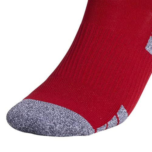 Adidas 3-Stripe Hoop Soccer Socks (1-Pair) With Arch Compression For A Secure Fit, Team Power Red/White, Medium #TOP3