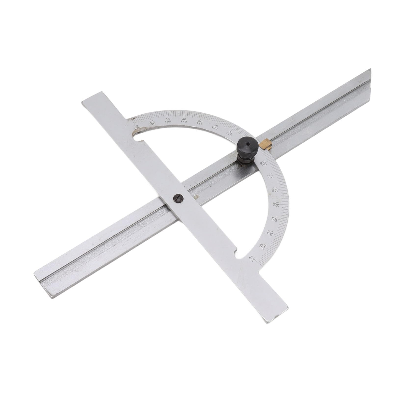 Goniometro per la lavorazione del legno Righello angolare regolabile portatile ad alta precisione in acciaio al carbonio di facile lettura 150 x 300 mm