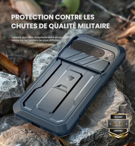 Coque Google Pixel 9 Pro XL robuste avec support pour visionnage vidéo mains libres