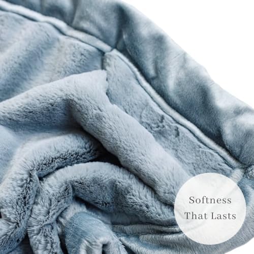 Image of Saranoni Luxury Receiving Blankets for Babies | Ultra-Soft Lush and Boutique Quality Baby Blanket | Slate - 40 inch x 30 inch