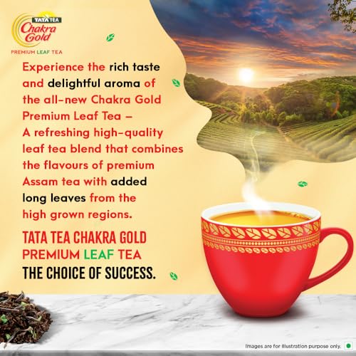 Image of Tata Tea Chakra Gold Premium Leaf, Rich Aroma & Taste, Black Tea With Leaf, 500 gram (Pack of 3)