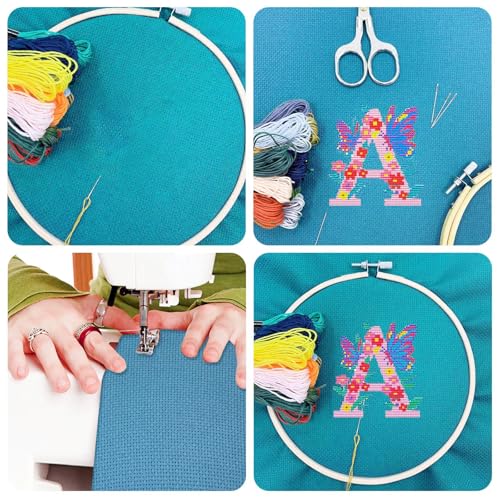 Image of 14CT Aida Cloth - 30x35 Inch Cross Stitch Fabric for Embroidery, Pre-Cut Needlework Material, Acid-Free, Durable Weave(Light Blue)
