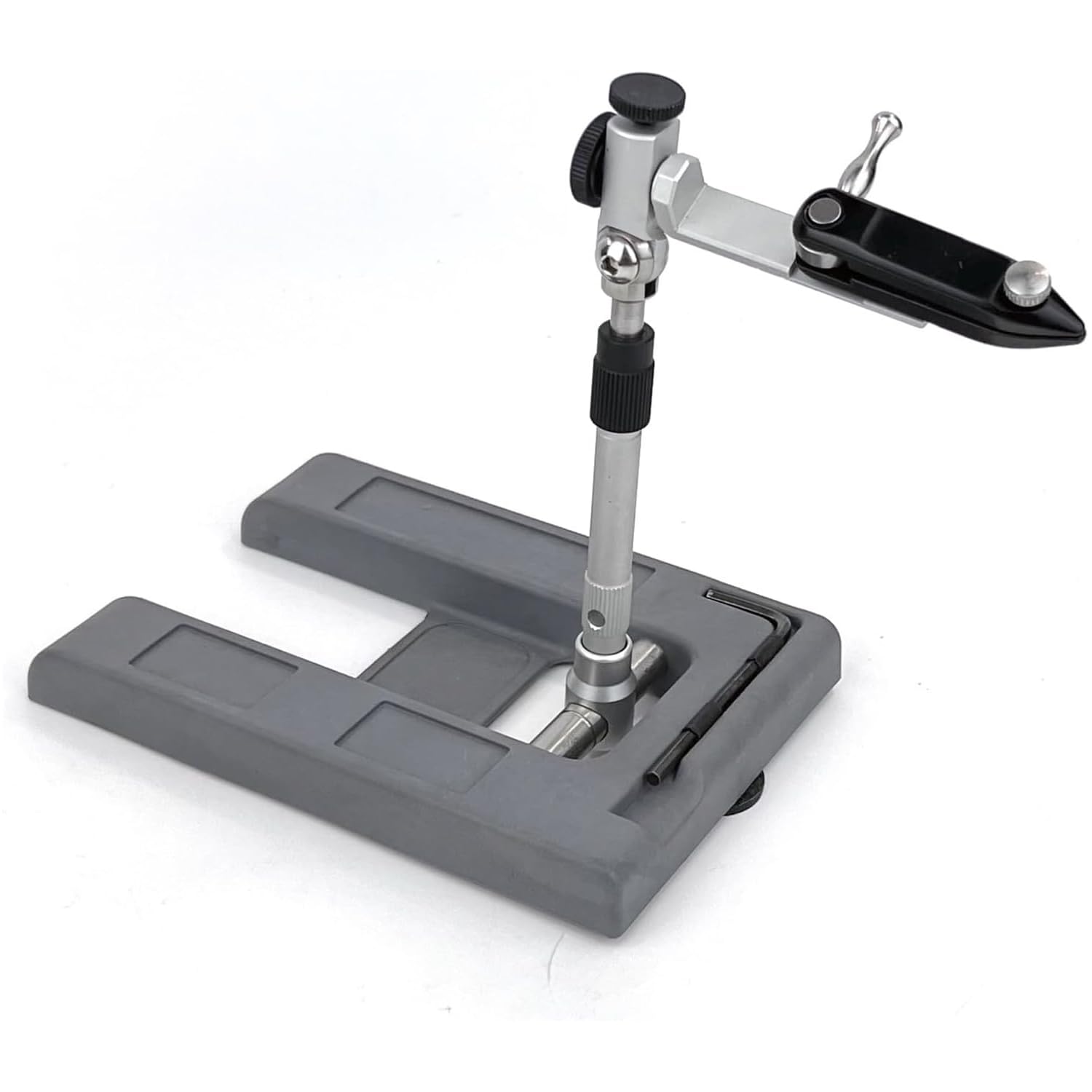 KJZQXYX Universal Binding Station, Rotary Fly Tying Vise Tool, with Removable Base and Storage Bag, for Making Fishing Flies Jigs Lures