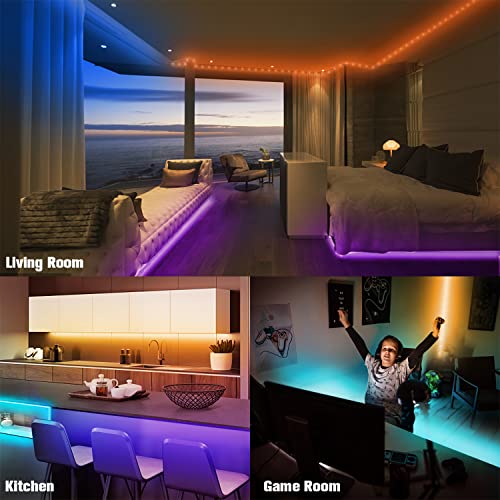 Volivo Led Strip Lights 100Ft (2 Rolls Of 50Ft), 5050 Rgb Led Lights For Bedroom With 44 Keys Ir Remote Control, Color Changing Lights For Room Party Decoration #TOP3