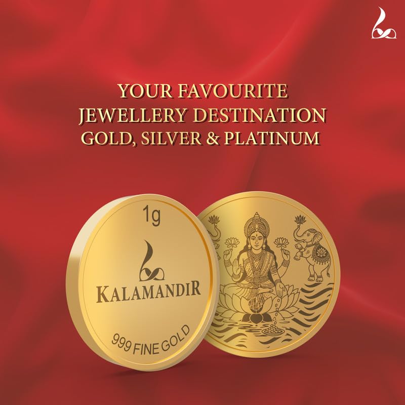 Image of Kalamandir Jewellers 24K Gold Coin | 24 kt Yellow Gold with 999.9 Purity | Gold Coin for Investment & Gifting (Wedding, Birthday & Festival)