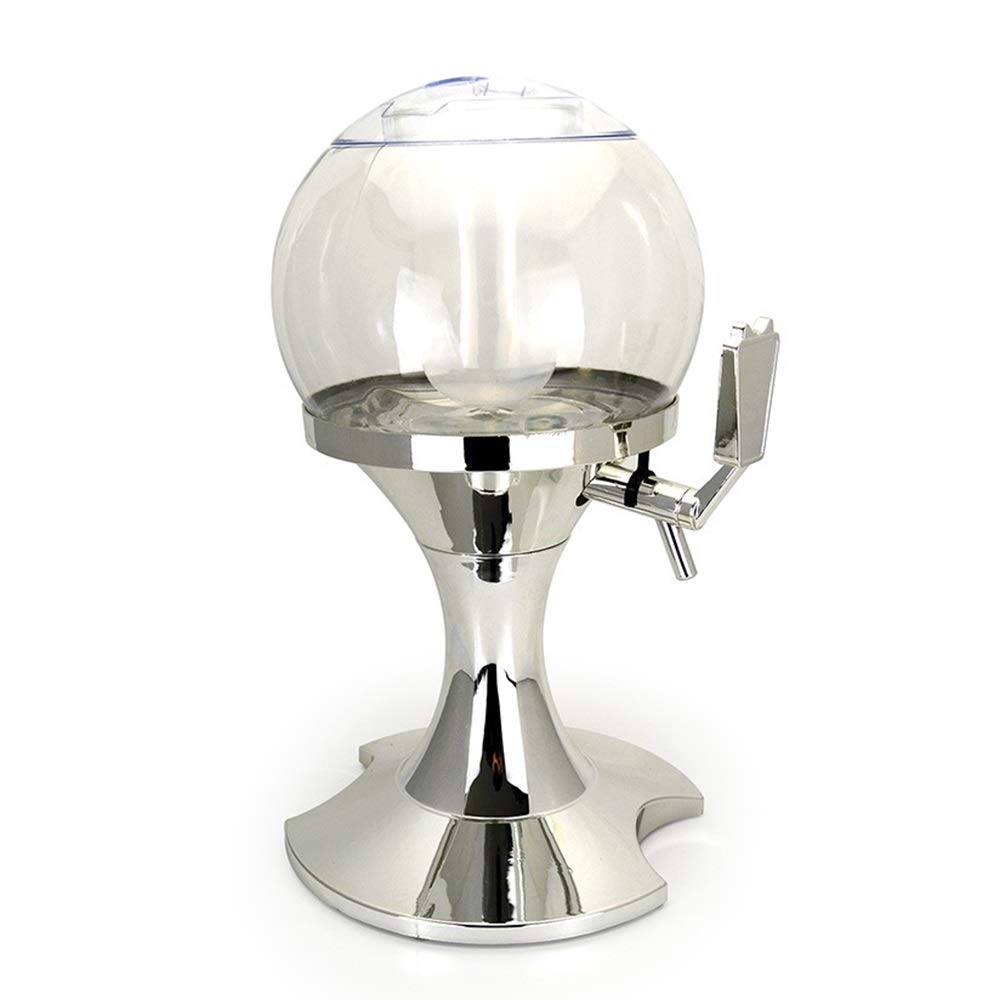 Dispensador de bebidas 3.5L esférico cerveza cerveza del dispensador dispensador de bebidas de la máquina de la torre de la cerveza Dispensador de cerveza ( Color : Silver , Size : 19.5x25.5x41cm )