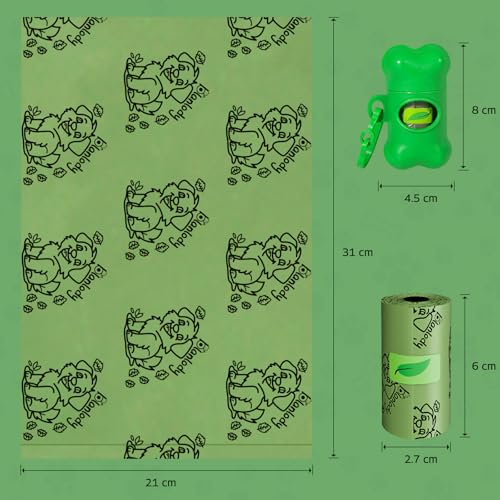 Blanlody Sac A Crottes Chien Biodegradable, 450 Pcs Caca Chien avec Parfum – vue 7