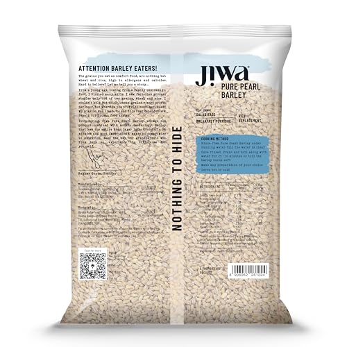 Image of Jiwa Pure Pearl Barley | Cooks Like Rice | Jav /Jau | | High Fiber | Whole Grain | 1 Kg (Pack of 5)