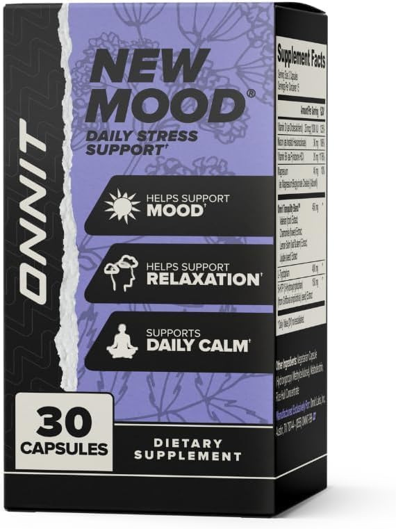 ONNIT New Mood Daily Stress Support Capsules, IGEN™ Non-GMO Tested, Sleep and Mood Support Supplement for Men and Women, Daily Stress Management Capsules, 30 Count - Image 2