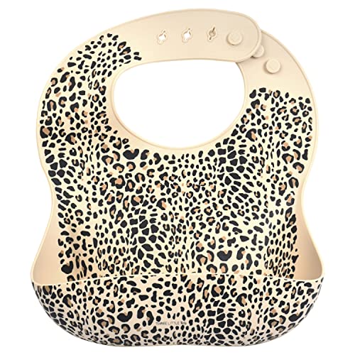 Image of Three Little Tots Modern Silicone Baby Bib – Adjustable Fit Waterproof Catch Bibs (