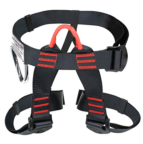 Ationgle Climbing Harness Wider Half Body Harness for Mountaineering Rock, Tree Climbing, Fire