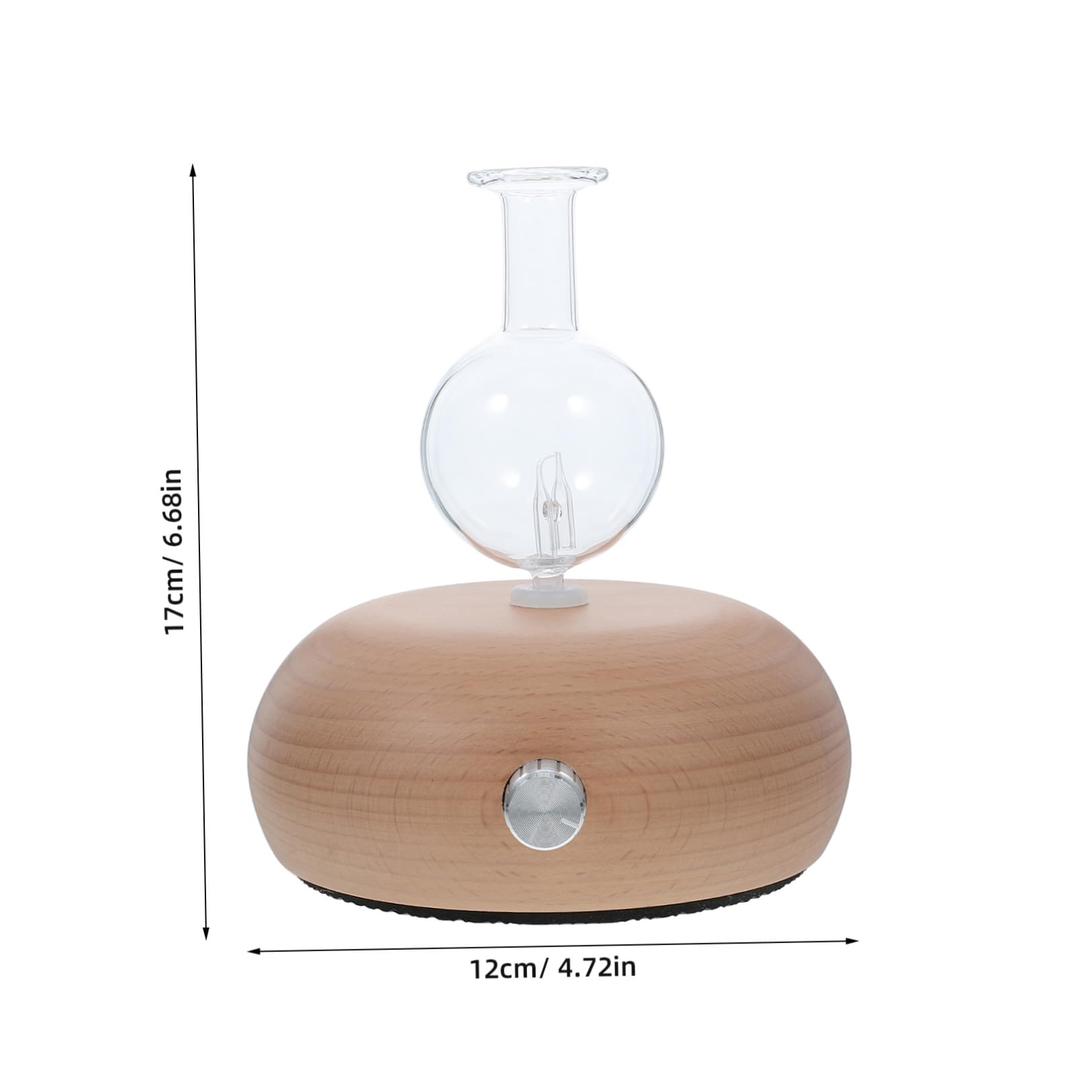 Difusor de Aceites Esenciales Hogar con Atomizador de Vidrio, Base de Madera en Color Original, Pequeño Tamaño, Máquina de Aromaterapia Eléctrica Silenciosa Agua Varios Estilos