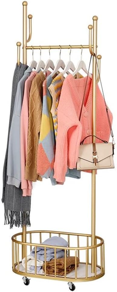 Removable Coat Rack Home Hanger Nordic Floor Rack with Storage Coat Rack(Gray)