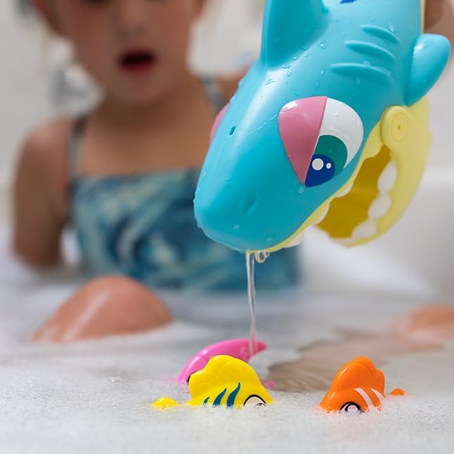 Fat Brain Toys My First Bath Shark Set - Hungry Shark's Water Slide