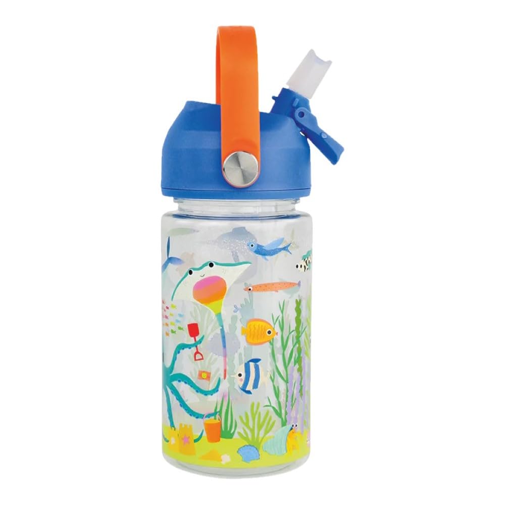 Floss and Rock Ocean Tritan Drinks Bottle, 450ml, BPA Free, with Retractable Spout and Carry Handle