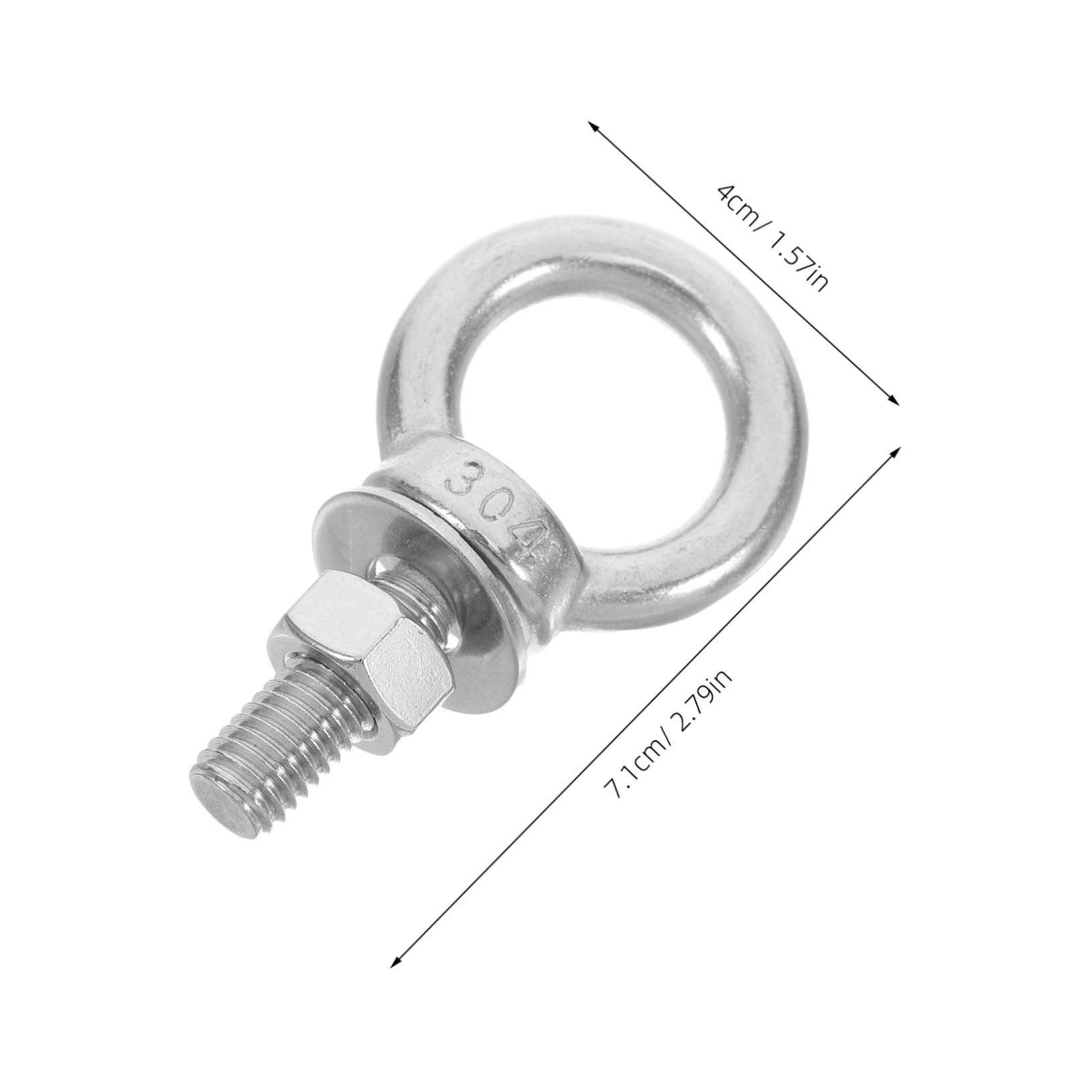 UPKOCH 2pcs Heavy Duty Stainless Steel Eye Bolts Secure Swing Hooks for Hammocks Use High Load Capacity Quick Installation Extended Design for Versatile Hanging