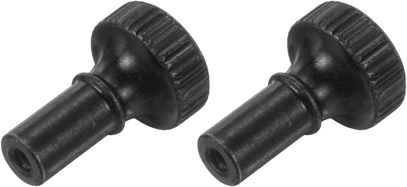 uxcell 2Pcs Lamp Switch Knob, Turn On/Off Light Switch Knob Replacement, Twist Switch Knobs for Universal Light Socket, DIY Project, Table, Floor Lamp Repair Kit, Black