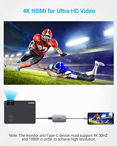 USB C Hub, Type C Hub EUASOO 8 in 1 Adapter with 4K HDMI, 3 USB 3.0 Ports, USB 2.0 Port, SD/TF Card Reader, USB C PD 3.0, Compatible for Mac Pro and Other Type C Laptops - Thumbnail 2