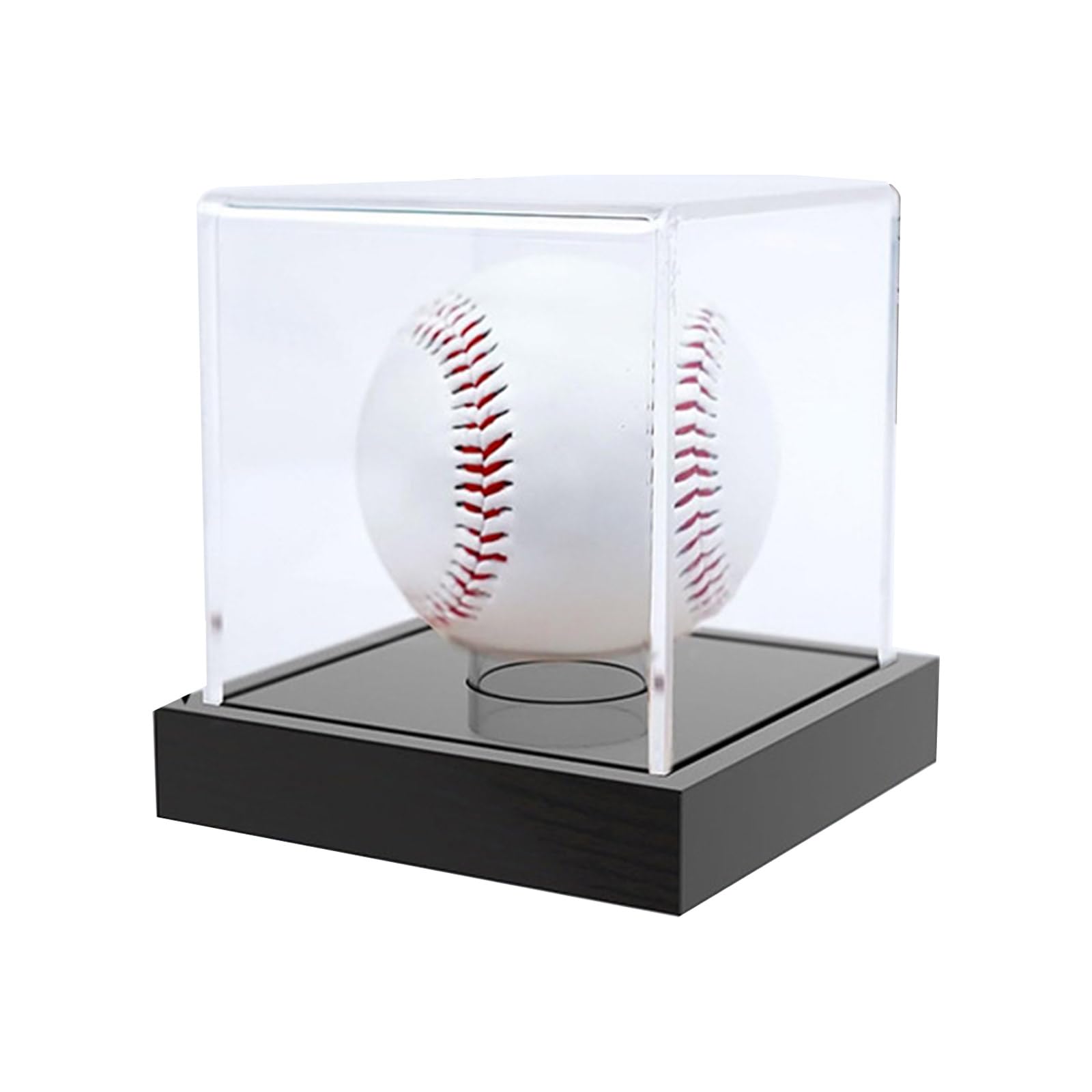 Protecting Baseball Showcases Box with Durability Acrylic and Wood Base for Home or Store Displays Baseball Display Box