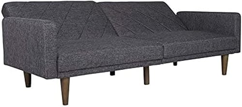 Miniatura 6 de AFLHYJK Convertible Futon Couch Bed with Linen Upholstery and Wood Legs - Grey
