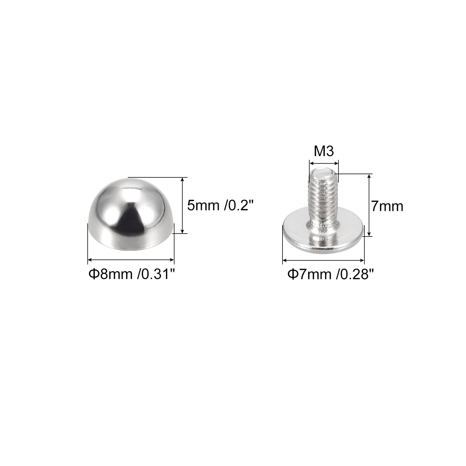 QUARKZMAN Nieten Mit Schraubverschluss – 12 Sets, 8x5 Mm, Rund, Goldton, Für Lederwaren Wie Taschen & Gürtel