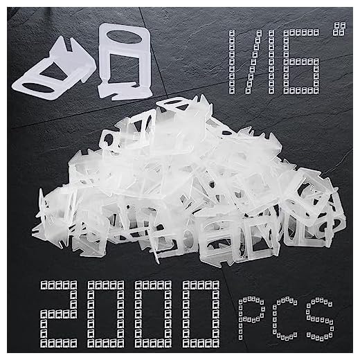 Tile Leveling System Clips 1/16" Tile Leveler Clips 1.5mm 2000 Pcs DIY Tile Leveler Spacers for Professional Ceramic Tile and Stone Installation