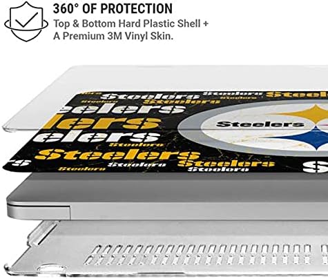 Skinit Case + Skin Compatible with MacBook Air 13in M1 (2021) - Officially Licensed NFL Pittsburgh Steelers Black Blast Design