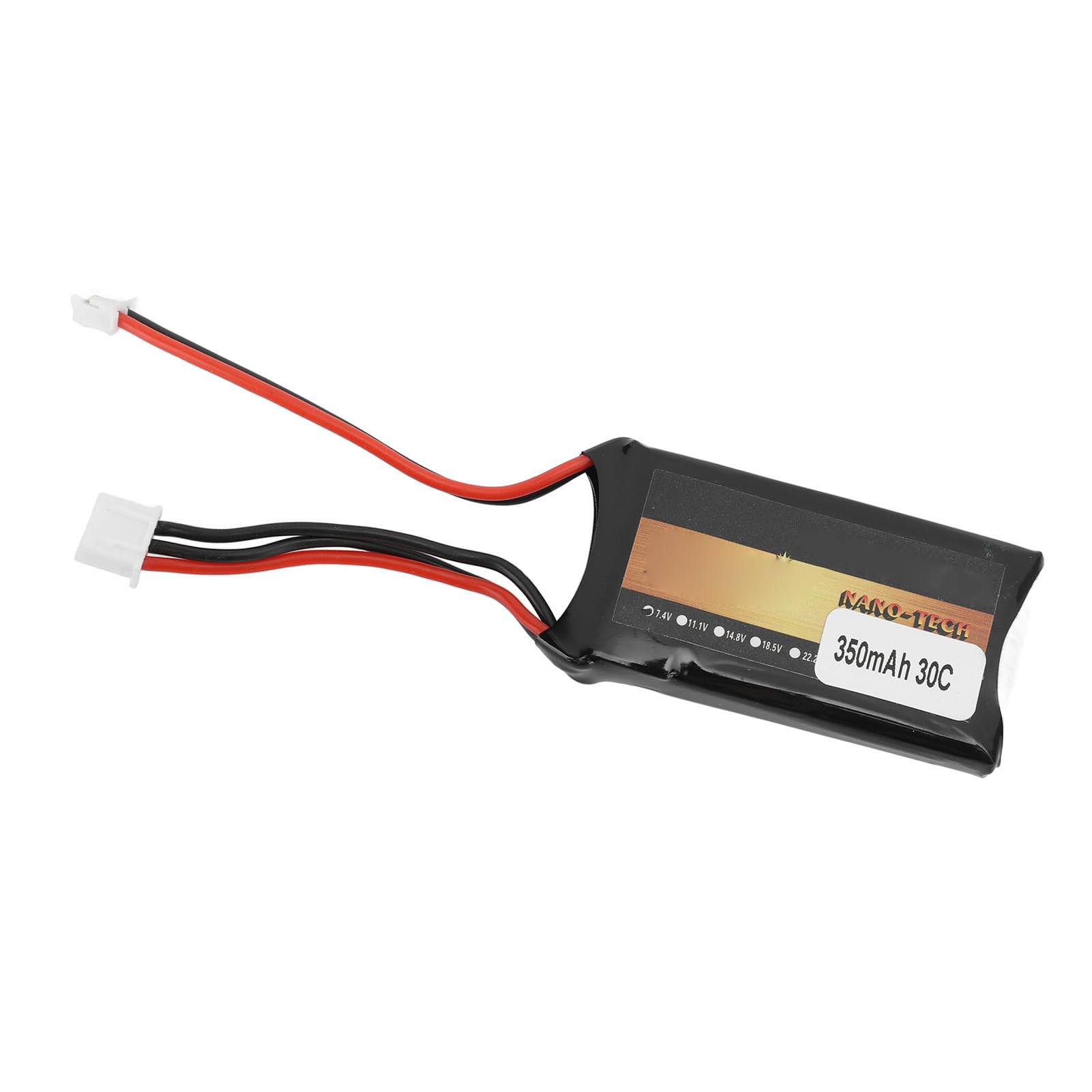 Batterie Lipo 7,4 V 350 MAh 2S, Conception Légère avec Protection Contre Les Surcharges et Protection Contre Les Courts-Circuits, Idéale pour Les Pièces de Rechange de Voiture Télécommandée