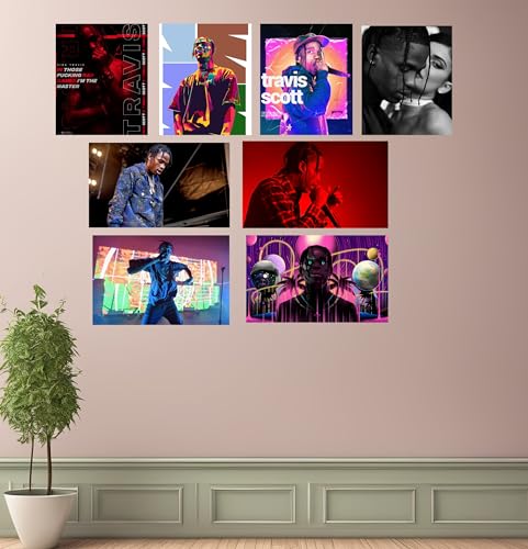 Image of Travis Scott Paper Posters Set A4 Size - Album Cover Wall Art - Aesthetic Pinterest Finds - Music-Related Gifts and Wall Decor